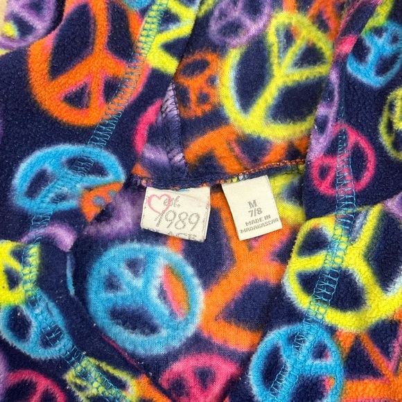 The children’s place Kids Girls Purple peace Pullover Sweater Hoodie size 7-8 - Picture 4 of 6
